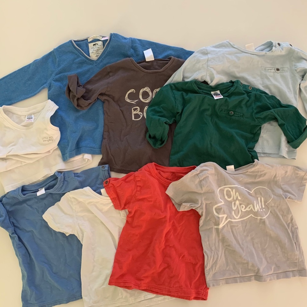 Bundle lot of 9 baby tops from Zara